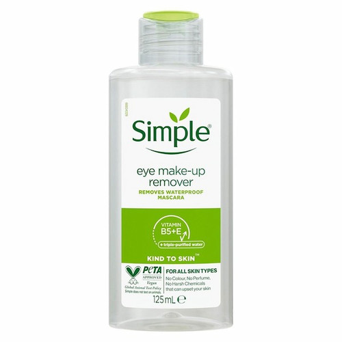 آرایش پاک کن چشم سیمپل Simple مدل KIND TO SKIN حجم 125 میل طرح جدید